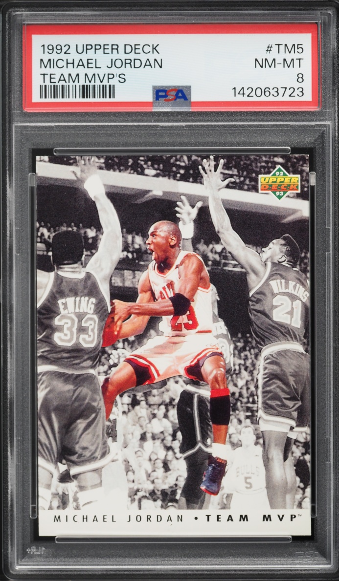 1992 Upper Deck Team MVP's Michael Jordan #TM5 PSA 8 NM-MT