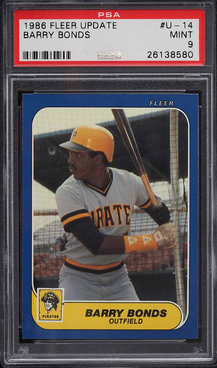 1986 Fleer Update Barry Bonds ROOKIE #U-14 PSA 9 MINT