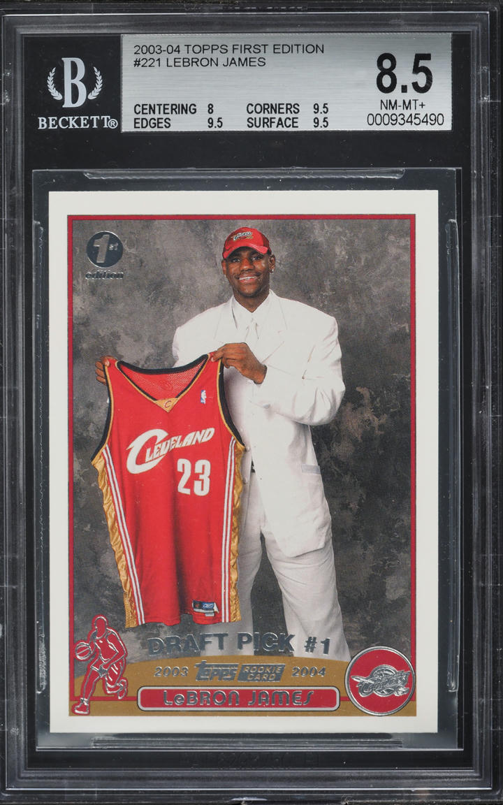 2003 Topps 1st Edition LeBron James ROOKIE #221 BGS 8.5 NM-MT+