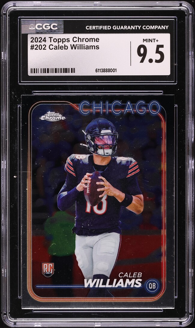 2024 Topps Chrome Caleb Williams ROOKIE #202 CGC 9.5 MINT+