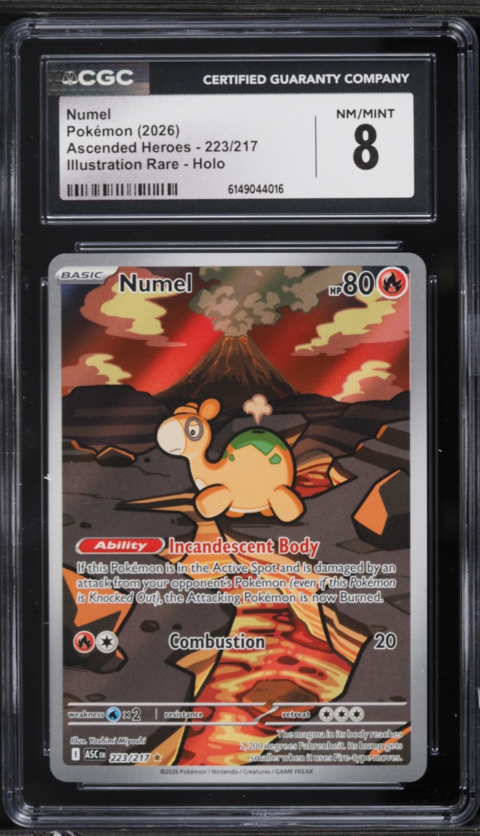 2026 Pokemon Mega Evolution Ascended Heroes IR Numel #223 CGC 8 NM-MT