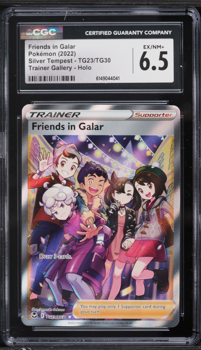 2022 Pokemon Sword & Shield Silver Tempest Full Art Friends In Galar #TG23 CGC 6.5 EXMT+