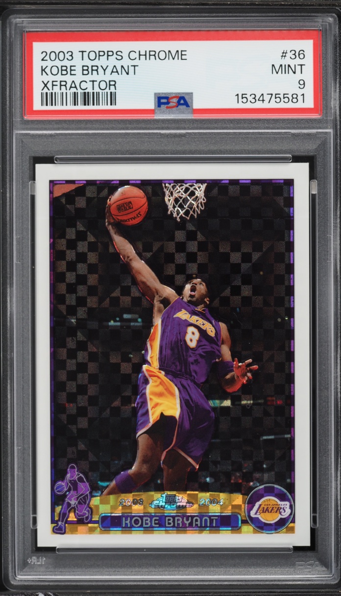 2003 Topps Chrome Xfractor Kobe Bryant /220 #36 PSA 9 MINT