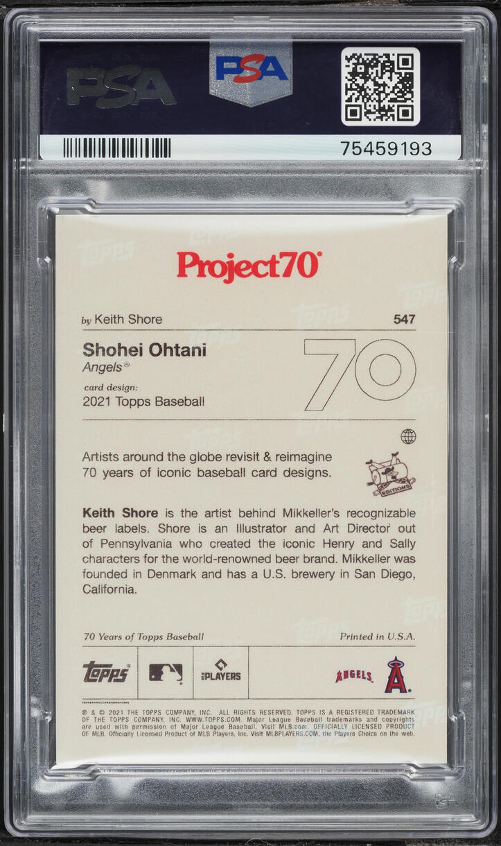 2021 Topps Project 70 Shohei Ohtani #547 PSA 10 GEM MINT