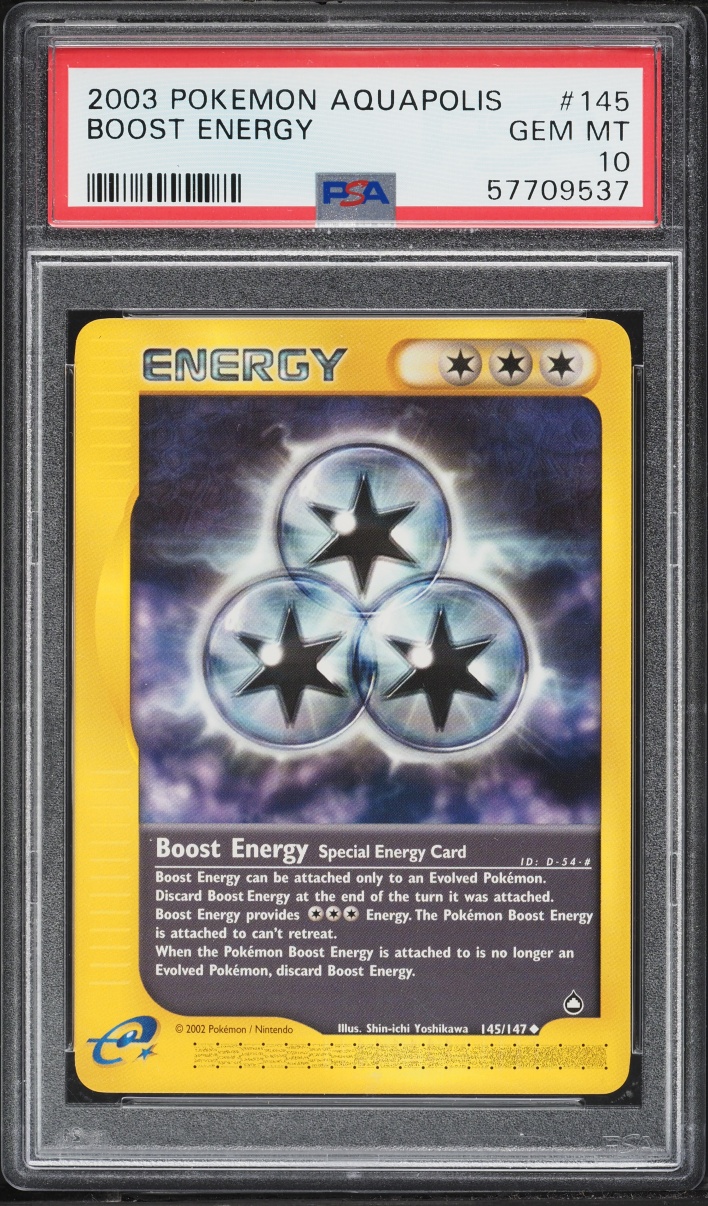 2003 Pokemon Aquapolis Boost Energy #145 PSA 10 GEM MINT
