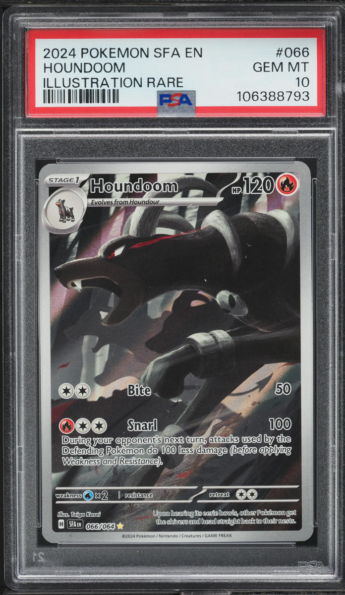 2024 Pokemon Scarlet & Violet Shrouded Fable IR Houndoom #66 PSA 10 GEM MINT