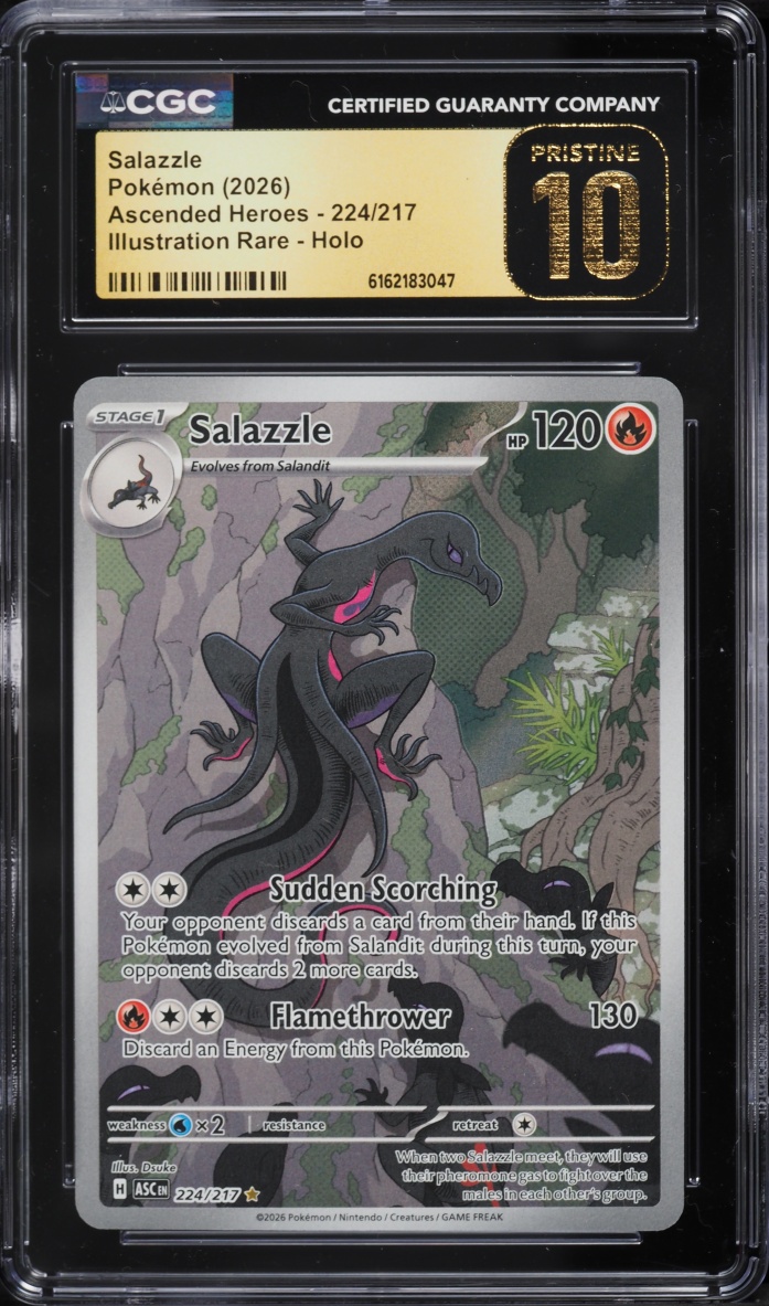 2026 Pokemon Mega Evolution Ascended Heroes Ir Salazzle #224 CGC 10 Pristine
