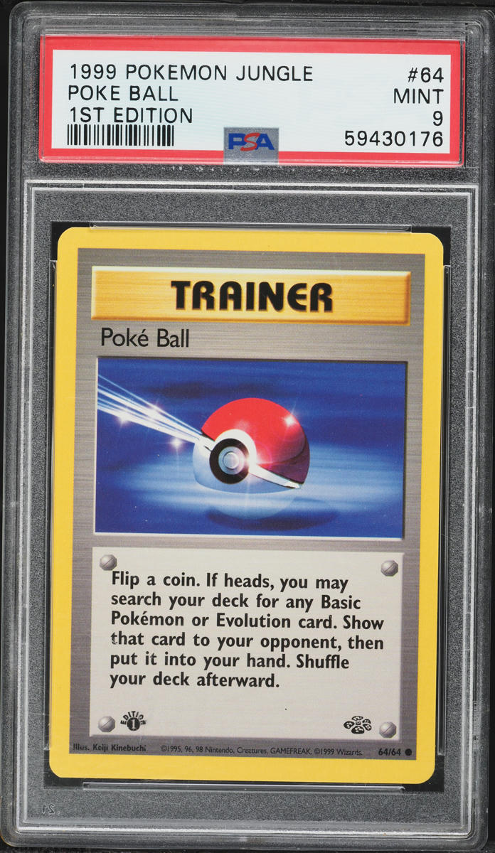 1999 Pokemon Jungle 1st Edition Poke Ball #64 PSA 9 MINT