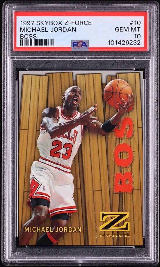 1997 Skybox Z-Force Boss Michael Jordan #10 PSA 10 GEM MINT