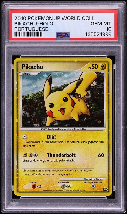 2010 Pokemon Korean World Collection Holo Pikachu PSA 10 GEM MINT