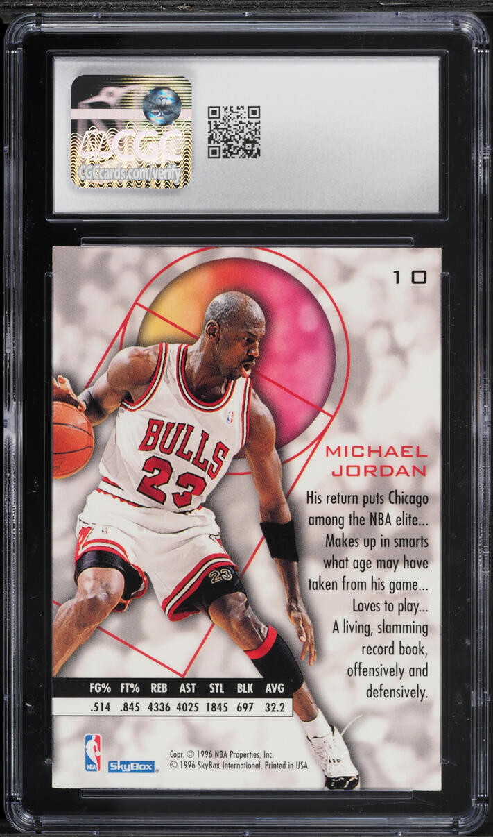 1995 Skybox E-XL Michael Jordan #10 CGC 9 MINT