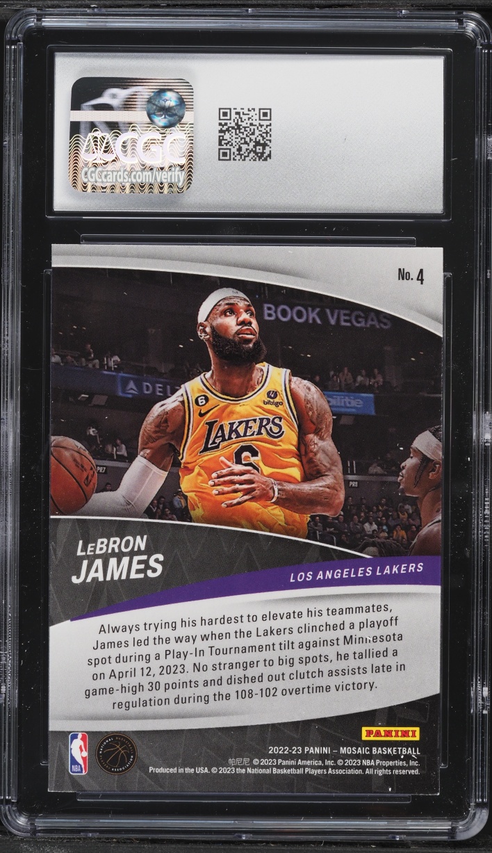2022 Panini Mosaic Elevate LeBron James #4 CGC 10 GEM MINT