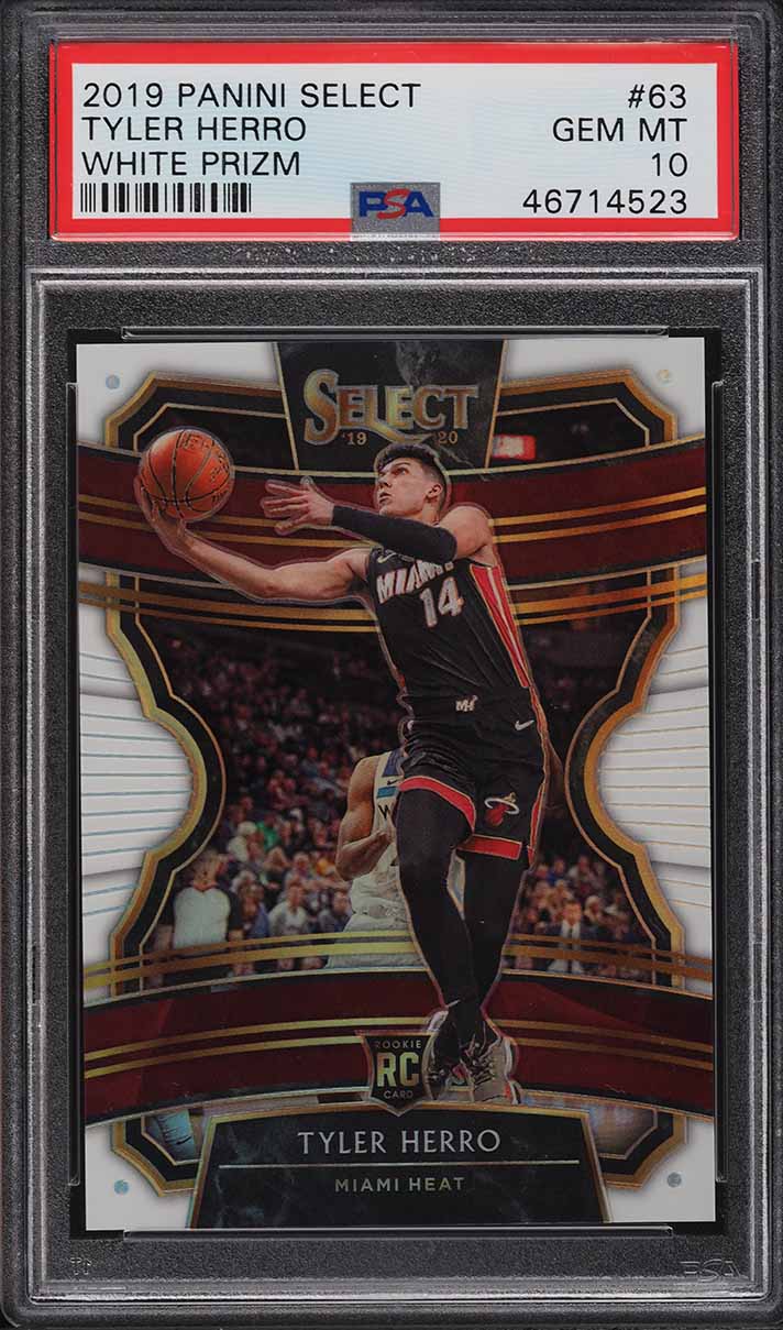 2019 Select Concourse White Prizm Tyler Herro ROOKIE /149 #63 PSA 10 GEM MINT