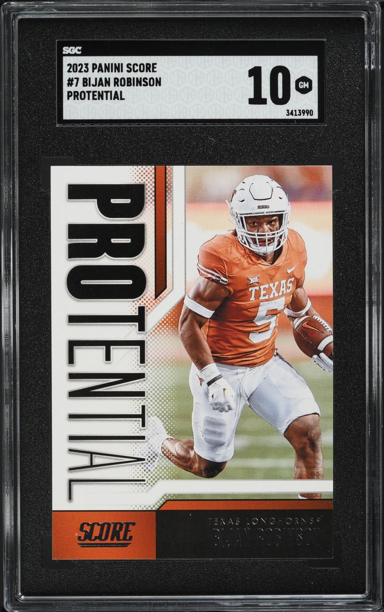 2023 Score Protential Bijan Robinson ROOKIE #7 SGC 10 GEM MINT