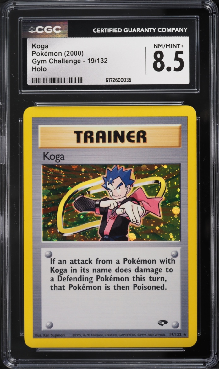 2000 Pokemon Gym Challenge Holo Koga #19 CGC 8.5 Nm-Mt+