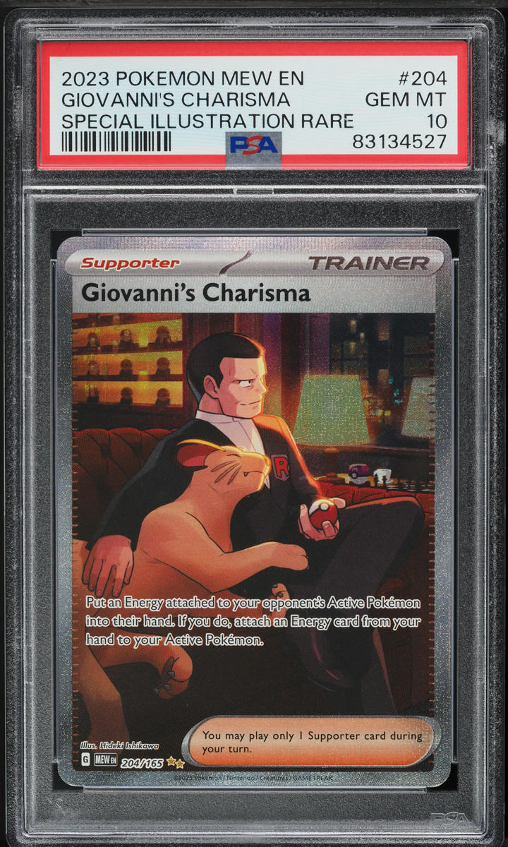 2023 Pokemon SV 151 Special Illustration Rare Giovanni's Charisma #204 PSA 10