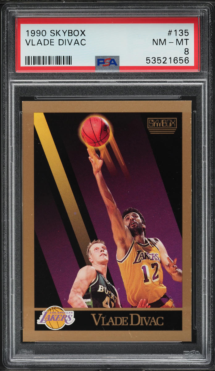 1990 Skybox Basketball Vlade Divac ROOKIE #135 PSA 8 NM-MT