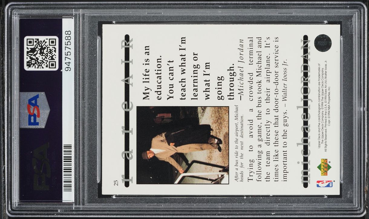1994 Upper Deck MJ Rare Air Michael Jordan #25 PSA 8 NM-MT