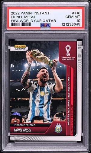その他 FIFA World Cup 2022 Lionel Messi PSA10 2022 Panini FIFA World Cup Stickers Lionel Messi #ARG20 PSA