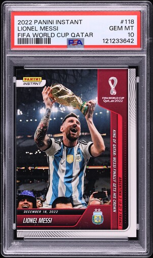 その他 FIFA World Cup 2022 Lionel Messi PSA10 2022 Panini FIFA World Cup Stickers Lionel Messi #ARG20 PSA