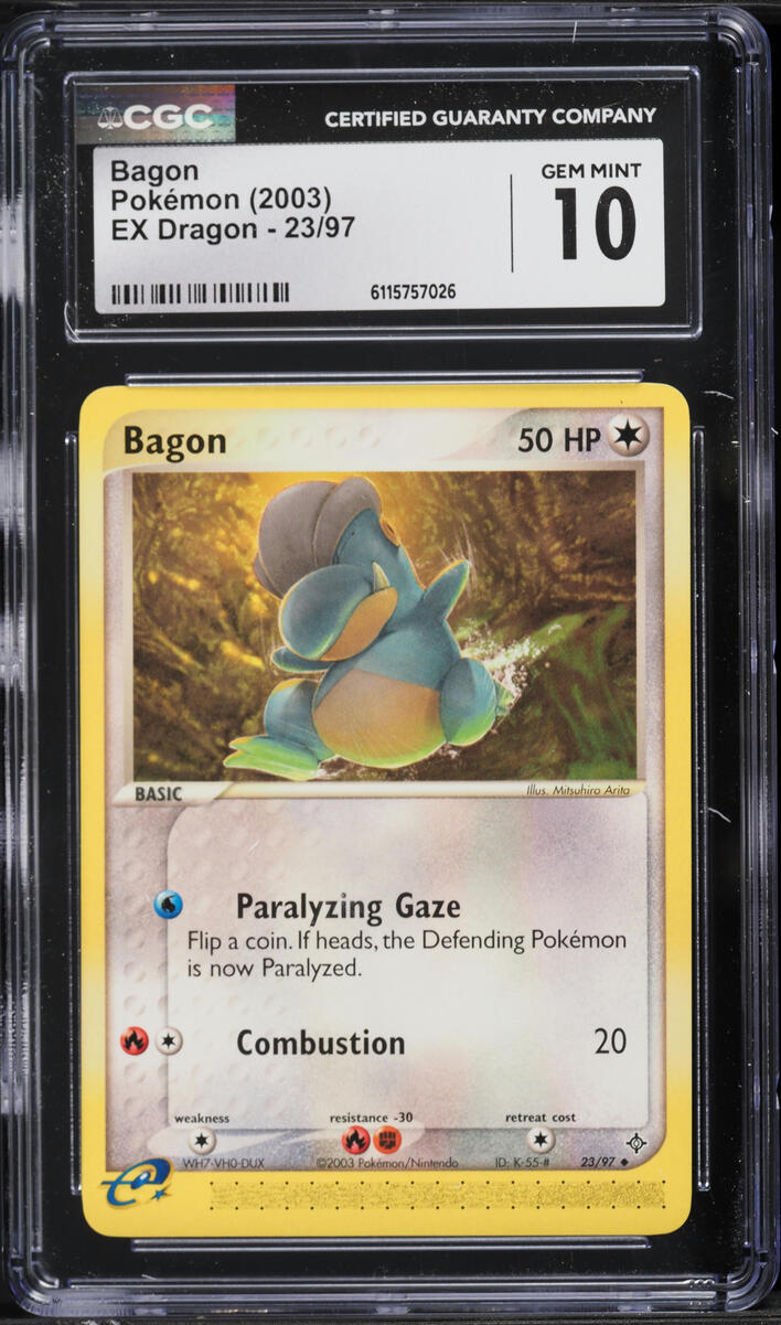 2003 Pokemon EX Dragon Bagon #23 CGC 10 GEM MINT