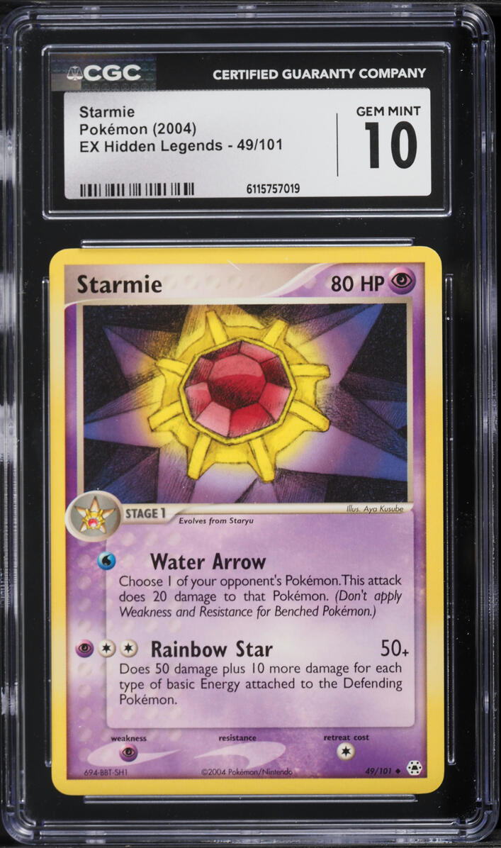 2004 Pokemon EX Hidden Legends Starmie #49 CGC 10 GEM MINT