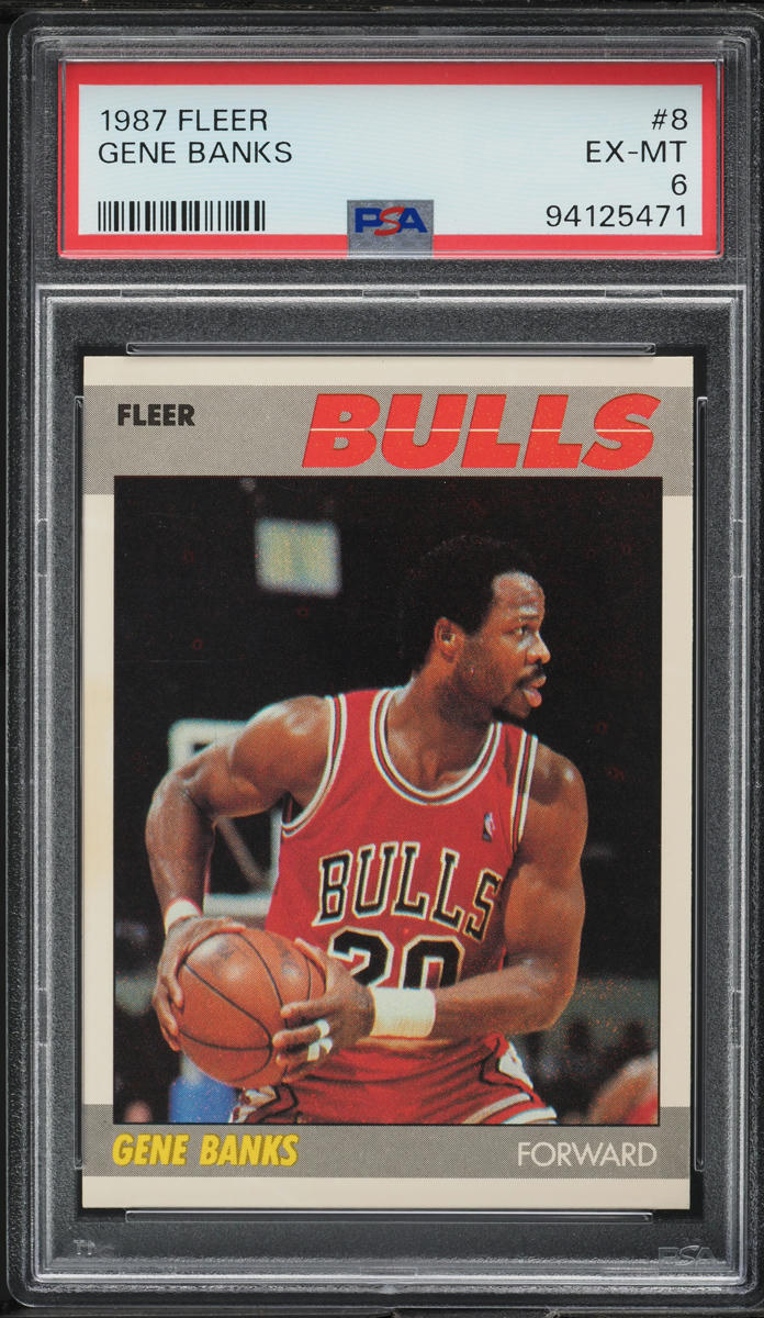 1987 Fleer Basketball Gene Banks #8 PSA 6 EXMT