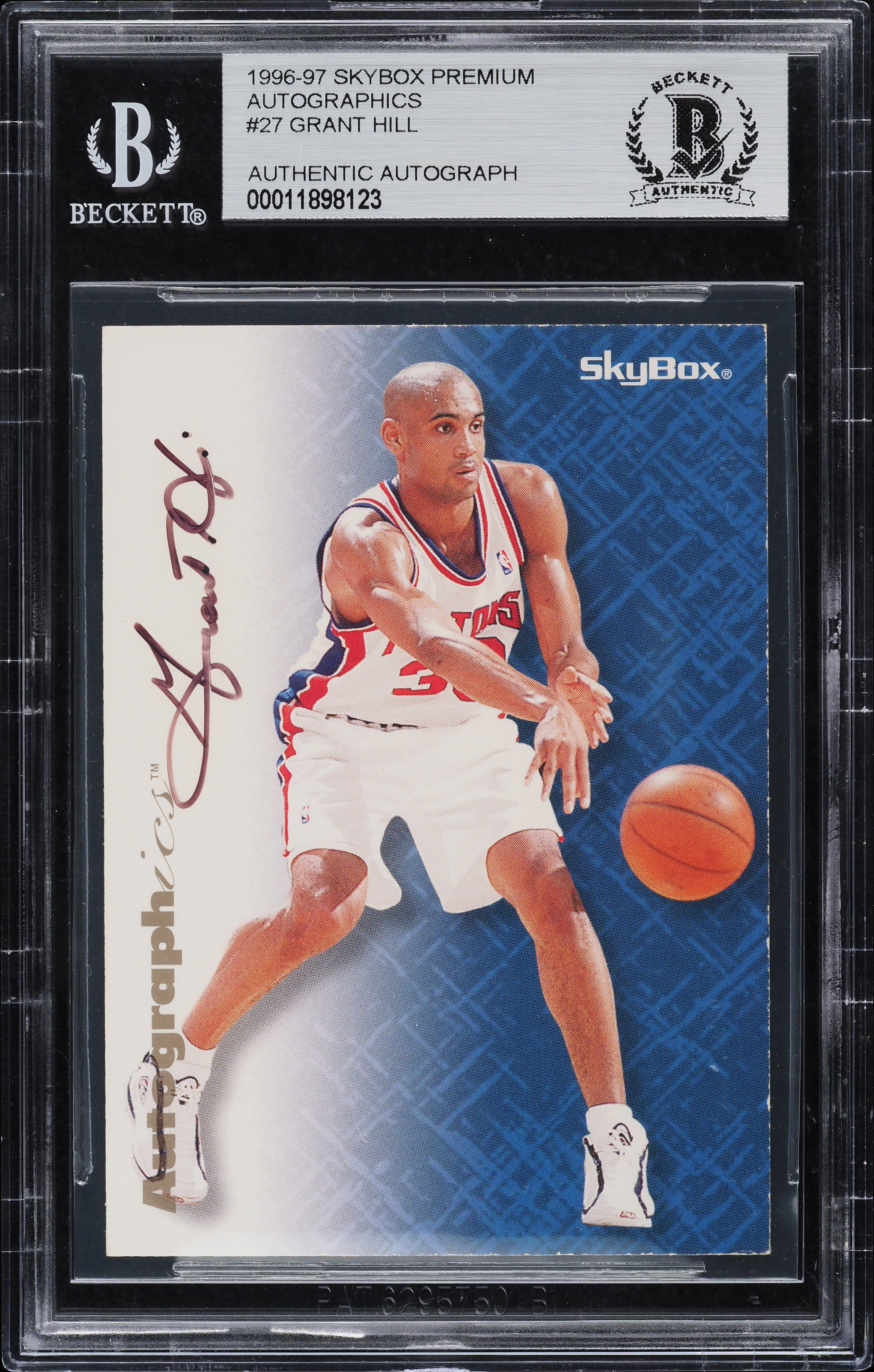 1996 Skybox Premium Autographics Grant Hill AUTO #27 BGS