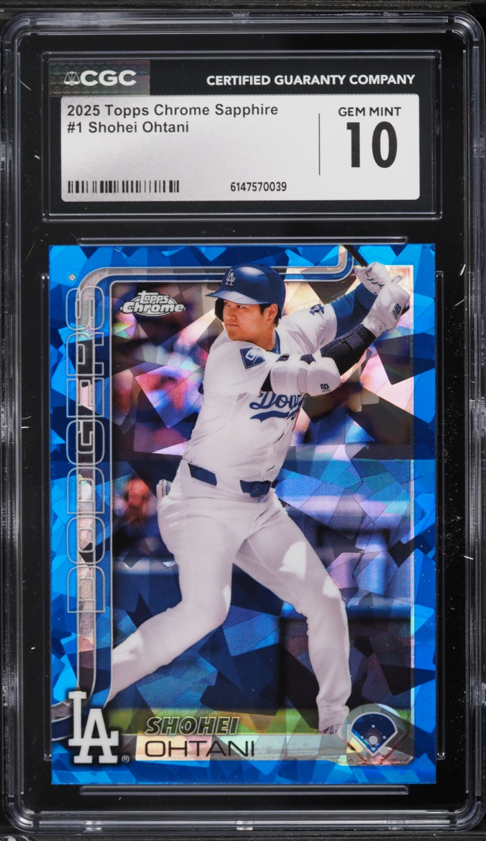 2025 Topps Chrome Sapphire Shohei Ohtani #1 CGC 10 GEM MINT