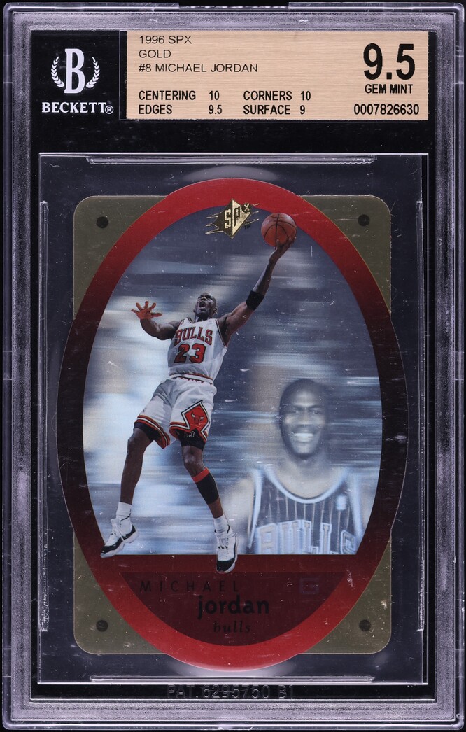1996 SPx Gold Die-Cut Michael Jordan #8 BGS 9.5 GEM MINT - Photo 1