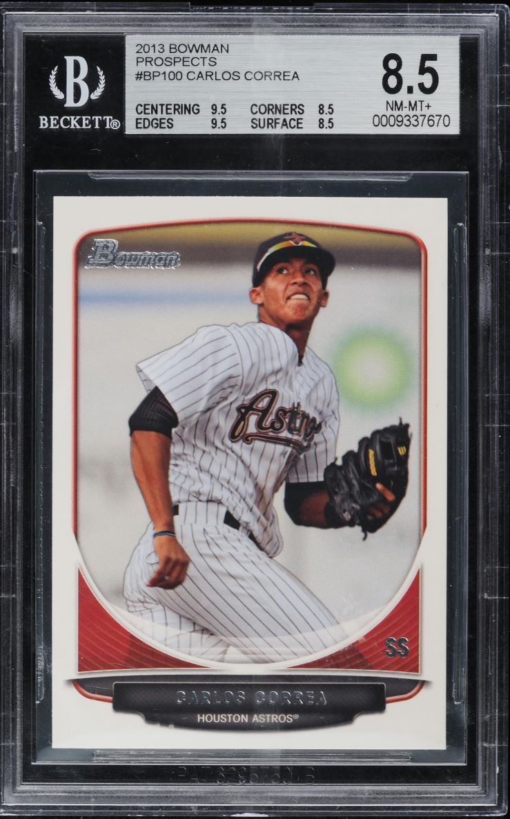 2013 Bowman Carlos Correa PROSPECT #BP100 PSA 10 GEM MINT on
