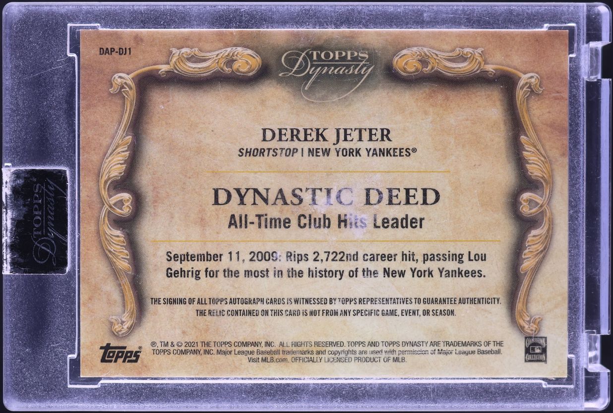 2021 Topps Dynasty Gold Derek Jeter TAG PATCH AUTO 1/1 #DAP-DJ1