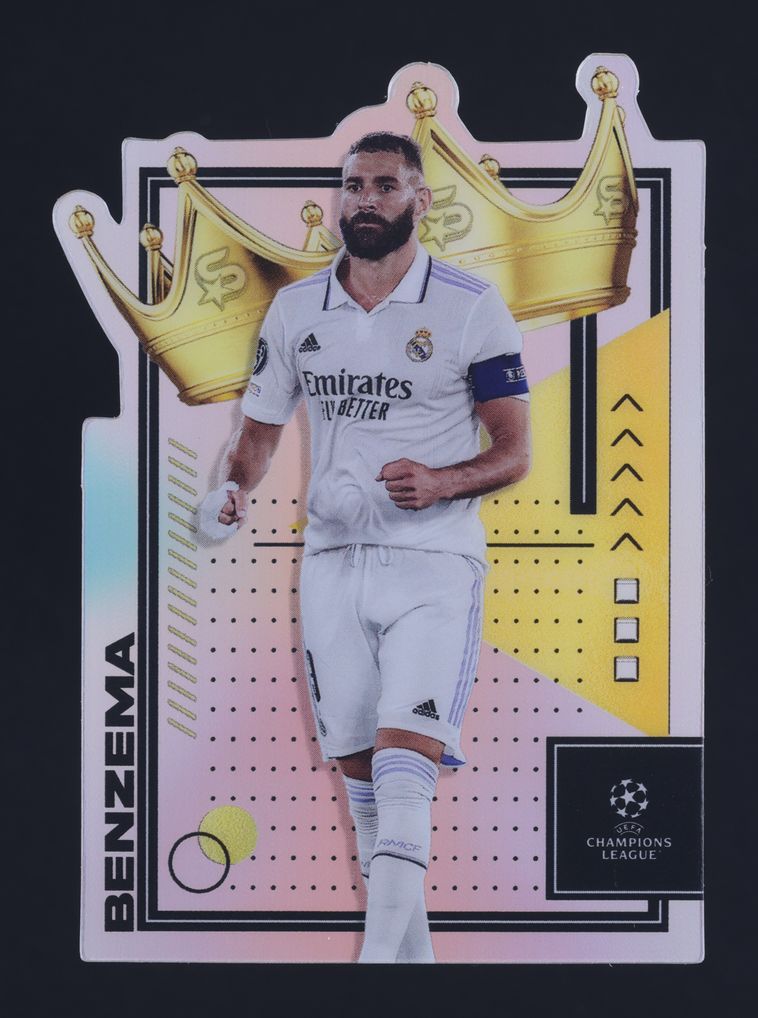 2022 Topps Chrome UEFA Superstars Royalty Die-Cut Karim Benzema #ROY-KB MBA AUTH