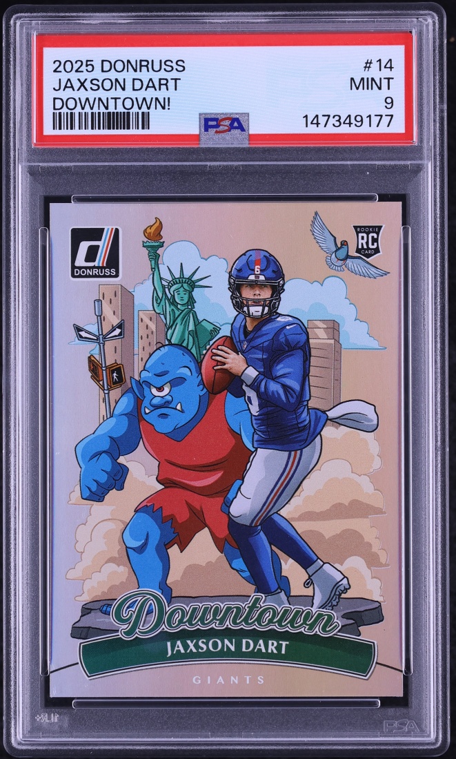 2025 Donruss Downtown Jaxson Dart ROOKIE #14 PSA 9 MINT