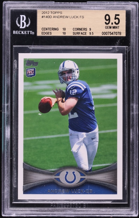 2012 Topps Football Andrew Luck ROOKIE #140 BGS 9.5 GEM MINT