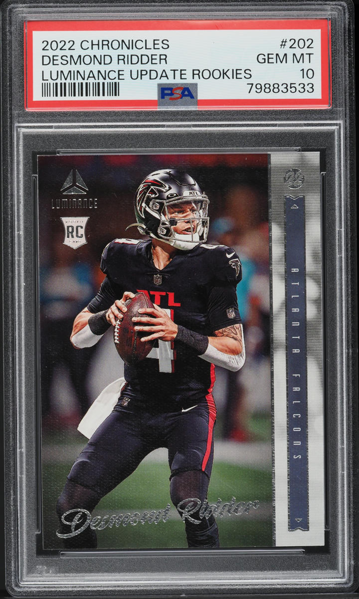 2022 Panini Chronicles Luminance Update Desmond Ridder ROOKIE #202 PSA 10 GEM