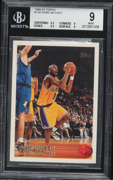 1996 Topps Chrome Kobe Bryant ROOKIE #138 BGS 9.5 GEM MINT on