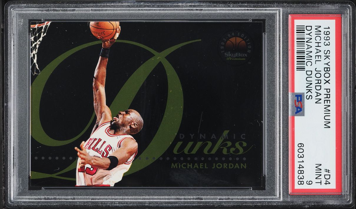 1993 Skybox Premium Dynamic Dunks Michael Jordan #D4 PSA 9 MINT - Photo 1