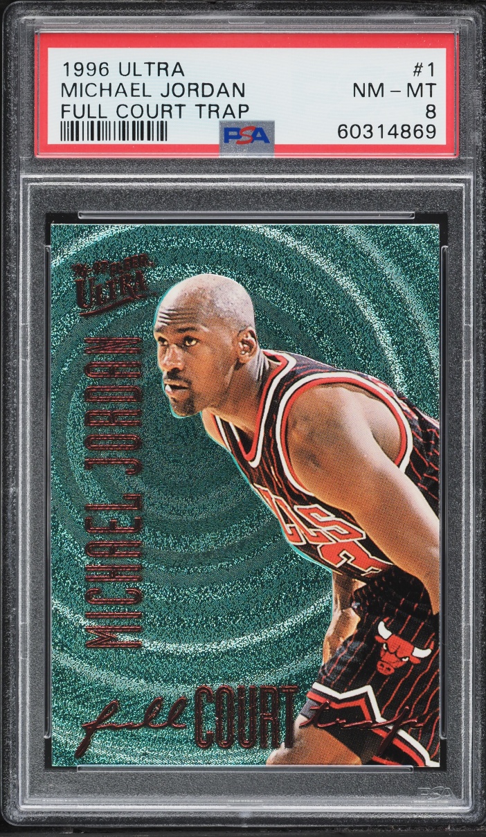 1996 Ultra Full Court Trap Michael Jordan #1 PSA 8 NM-MT - Photo 1
