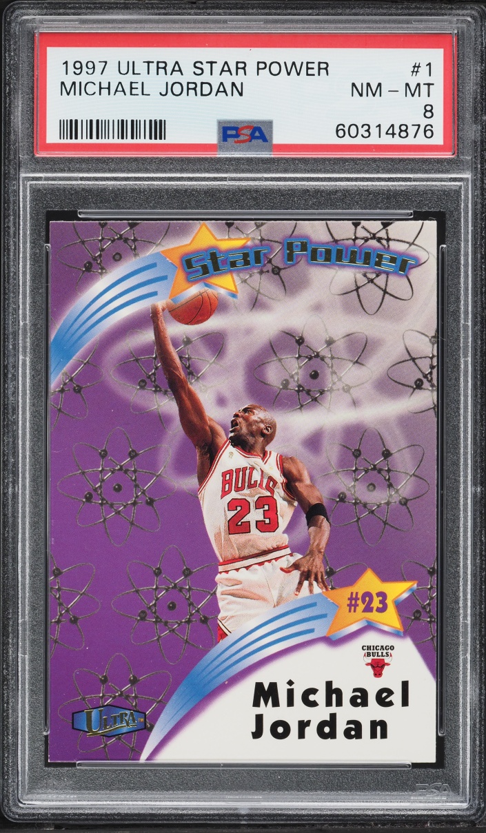 1997 Ultra Star Power Michael Jordan #1 PSA 8 NM-MT - Photo 1