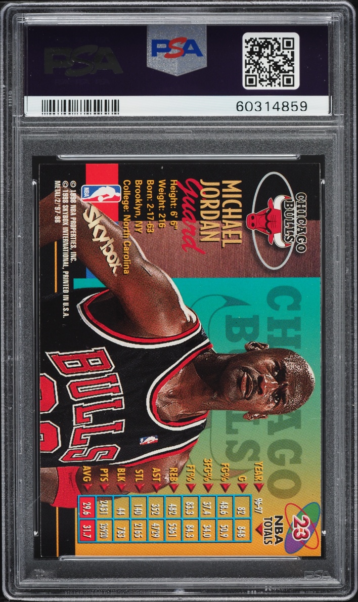 1997 Metal Universe Championship Michael Jordan #23 PSA 8 NM-MT - Photo 2