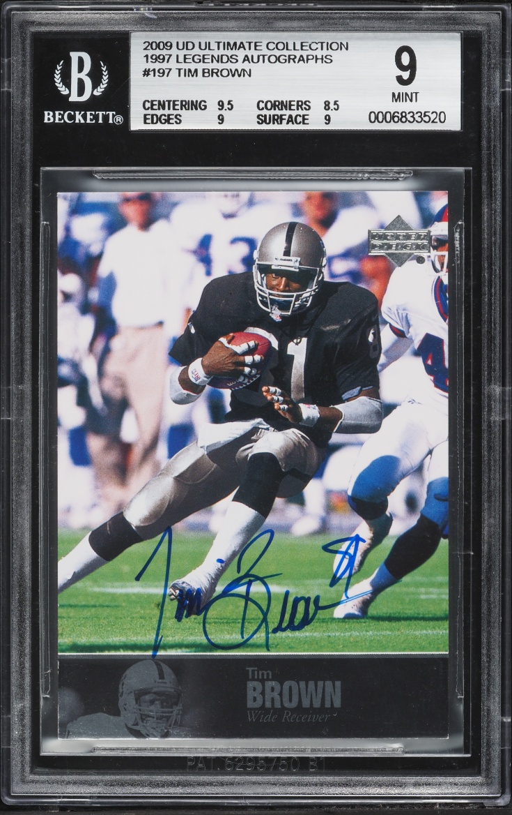 2009 Ultimate Collection '97 Legends Tim Brown AUTO #197 BGS 9 MINT - Photo 1