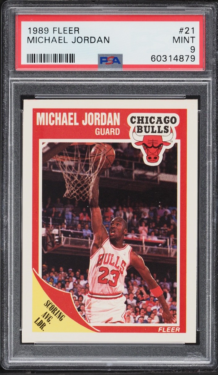 1989 Fleer Basketball Michael Jordan #21 PSA 9 MINT - Photo 1