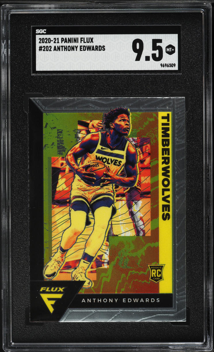 2020 Panini Flux Anthony Edwards ROOKIE #202 SGC 9.5 MINT+