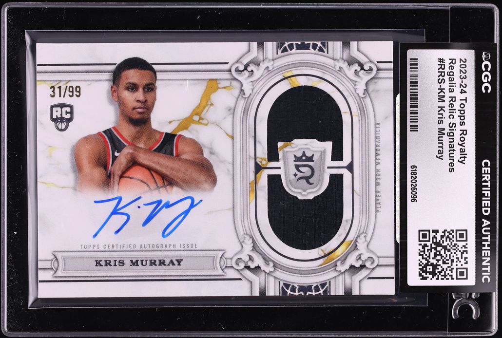 2023 Topps Royalty Regalia Kris Murray ROOKIE PATCH AUTO /99 #RRS-KM CGC AUTH