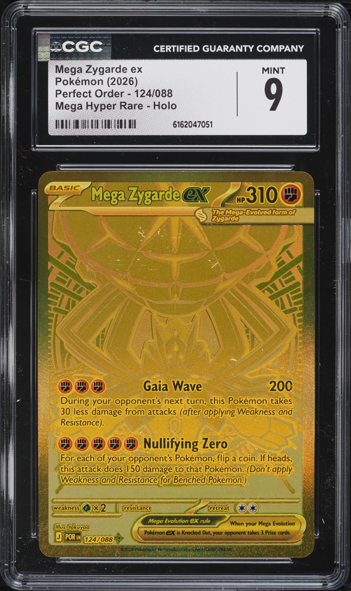 2026 Pokemon Mega Evolution Perfect Order MHR Mega Zygarde EX #124 CGC 9 MINT