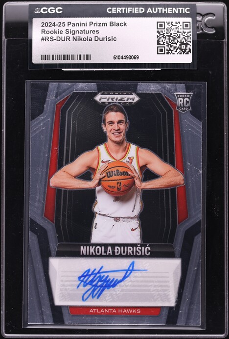 2024 Panini Prizm Red Ice Nikola Durisic ROOKIE #229 CGC AUTH on