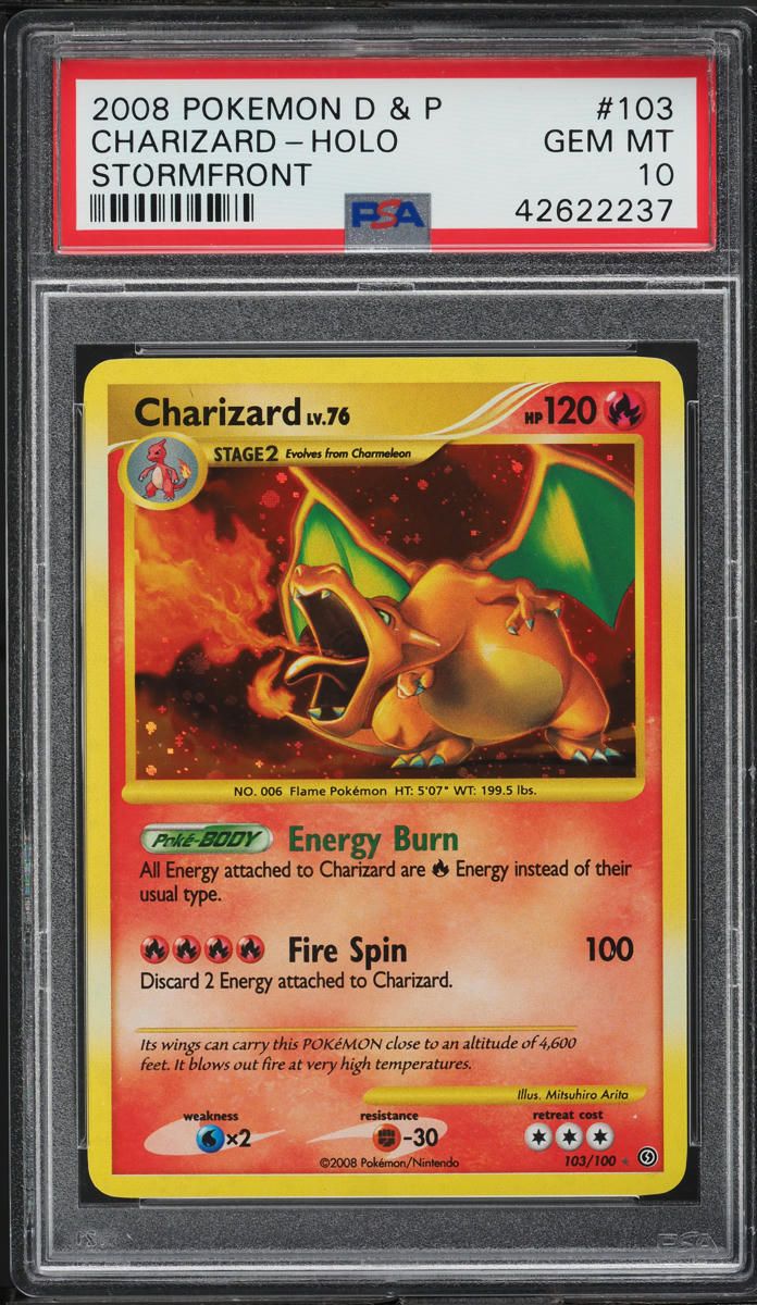 2008 Pokemon Diamond & Pearl Stormfront Holo Charizard #103 PSA 10 GEM MINT