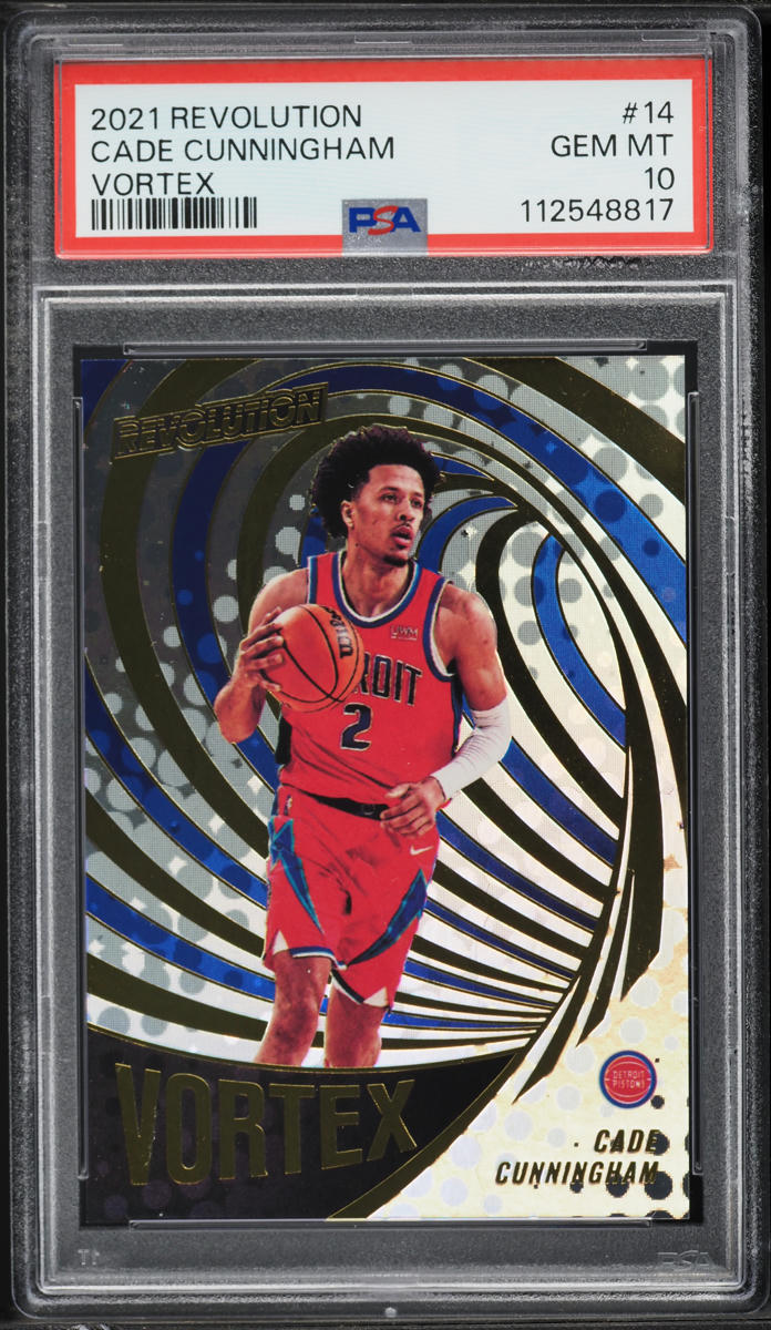 2021 Panini Revolution Vortex Cade Cunningham ROOKIE #14 PSA 10 GEM ...