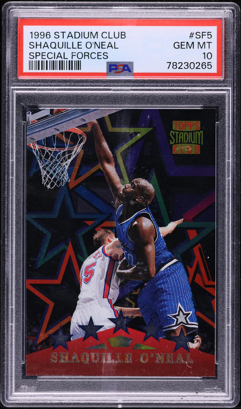 1996 Stadium Club Special Forces Shaquille O'Neal #SF5 PSA 10 GEM MINT